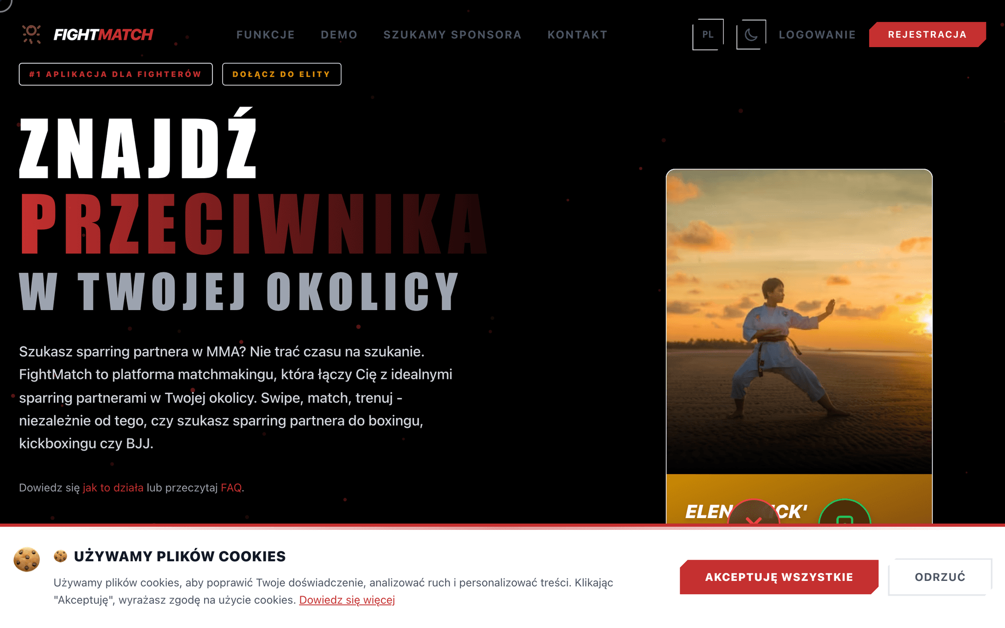 Fight-Match.app (Landing Page)