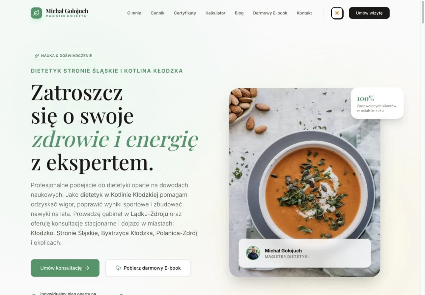 Michał Gołojuch — Web App / Zdraví